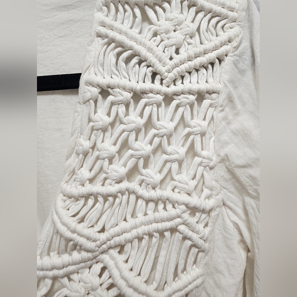 VENUS Embroidered Boho Blouse Women’s Size 8 Ivory 100% Cotton - Picture 4 of 10